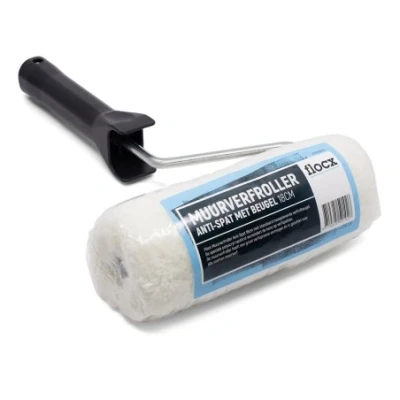 Afbeelding van Flocx Muurverfroller Anti Spat 18CM + beugel Schildersbenodigdheden