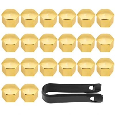 Afbeelding van 20 stuks velgmoer hoes band schroefdop bout moer afdekkingen zeskant universele bandennaaf dekt kabelschoenen 17 mm van kunststof met klem