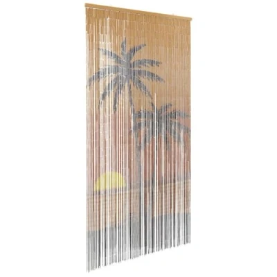 Afbeelding van vidaXL Insectengordijn 100x220 cm bamboe palmboom print