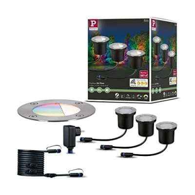 Afbeelding van Paulmann Boden Einbauleuchten Starterset RGBW 94275 Verlichtingssysteem Plug&amp;Shine ZigBee LED 3.6 W Warmwit Zilver