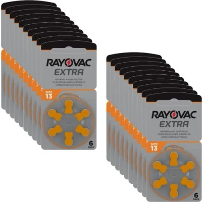 Afbeelding van Rayovac Extra Advanced PR48 gehoorapparaat batterijen, maat 13, oranje, 120 stuks