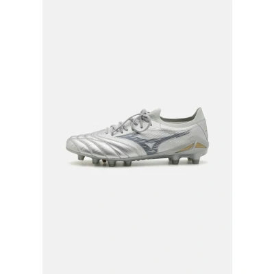 Afbeelding van Mizuno Morelia NEO IV Β Elite Voetbalschoenen met kunststof noppen, Heren, Maat: 44.5, Galaxy silver/cool gray Leer/ synthetisch