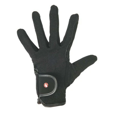 Afbeelding van HKM Pro Team Rijhandschoenen Imitatieleer Zwart S