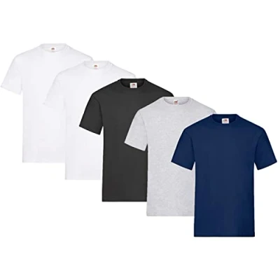 Afbeelding van Fruit of the Loom Set van 5 T shirts voor heren