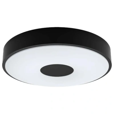 Afbeelding van Philips Coiner plafondlamp SceneSwitch lichttechnologie 24W Warmwit licht Zwart design
