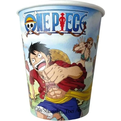 Afbeelding van Chaks One Piece kartonnen bekers, 250 ml, meerkleurig, 8 stuks