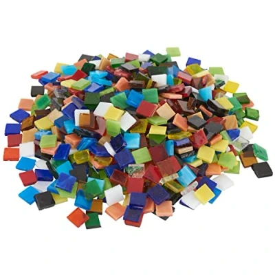 Afbeelding van Glas mozaiek tegels, afm 10x10 mm, dikte 3 454 gr