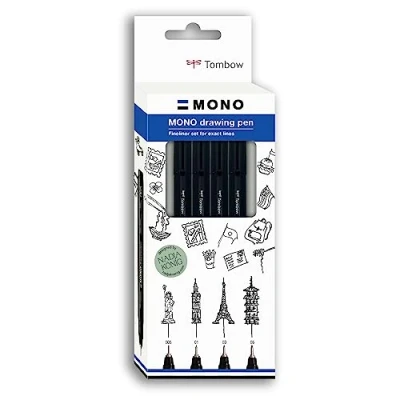 Afbeelding van Tombow Fineliner Mono fine set WS EFLH F 4P