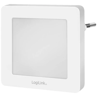 Afbeelding van LogiLink LED013 LED nachtlamp met schemerschakelaar Vierkant Warmwit Wit