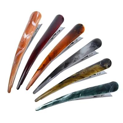 Afbeelding van besbomig 6 stuks alligator haarclips met eendenuitloop voor meisjes vrouwen haaraccessoires 13 x 3 cm