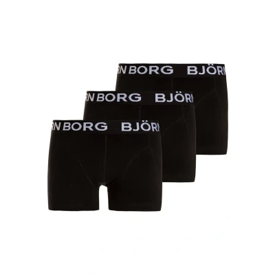 Afbeelding van Björn Borg Jongens Boxershorts met logoband in 3 pack de kleur Zwart, maat: 140