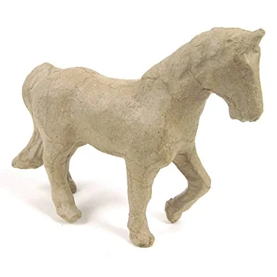 Afbeelding van Décopatch AP108O een houder van gepulpeerd bruin papier, 13 x 4 11 cm, paard
