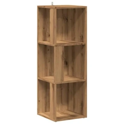 Afbeelding van vidaXL Hoekkast 33x33x100 cm bewerkt hout artisanaal eikenkleur
