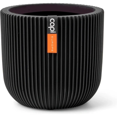 Afbeelding van Pot bol Groove 17x15 zwart Capi Europe