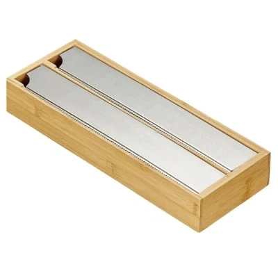 Afbeelding van Space Home Aluminium en foliedispenser Keukendispenser Voedselfoliedispenser Keukenlade Opslag van aluminiumfolie met 2 opbergvakken