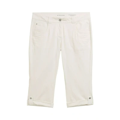 Afbeelding van TOM Tailor Capri Shorts, Dames, Maat: 36, Delicate champagne stripe