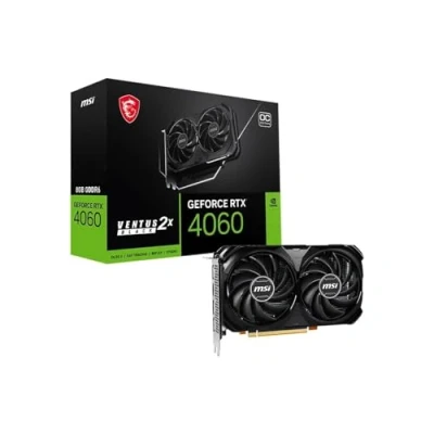 Afbeelding van MSI NVIDIA GeForce RTX 4060 Videokaart VENTUS 2X BLACK OC 8 GB GDDR6 RAM PCIe x8 HDMI, DisplayPort Overclocked, Vulkan, G Sync