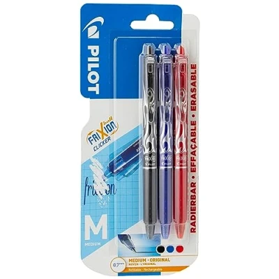 Afbeelding van Rollerpen Pilot Frixion clicker assorti 0.35mm blister à 3 stuks