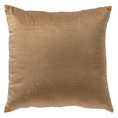 Afbeelding van Dutch Decor CROCO Sierkussen 40x40 cm subtiele kroko print Tobacco Brown bruin