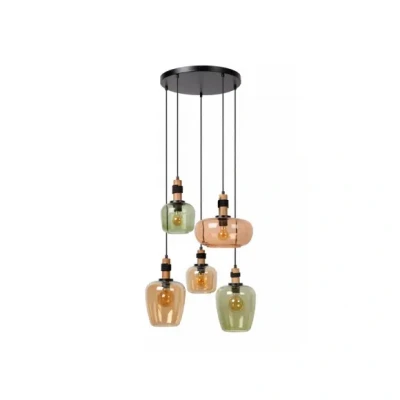 Afbeelding van Lucide ILONA Hanglamp 5xE27 Zwart