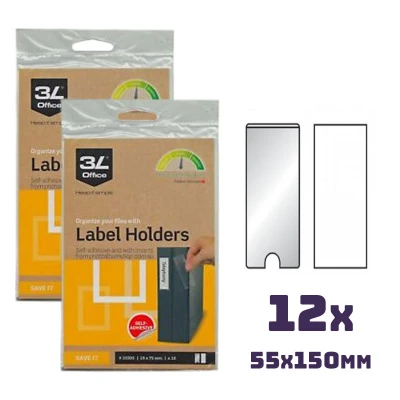 Afbeelding van Zelfklevende etikethouders 55 x 150 mm (2x6 stuks) (3L)