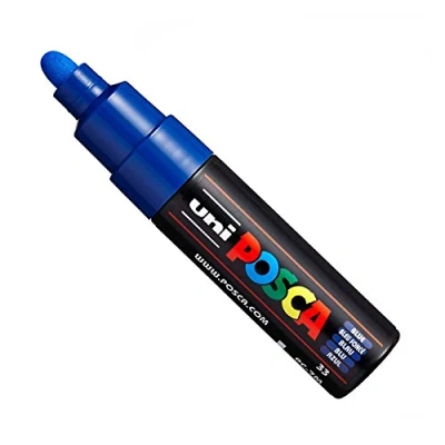 Afbeelding van Uni POSCA PC 7M Paint Marker Marker, brede punt 4,5 5,5 mm, 15 kleuren blauw