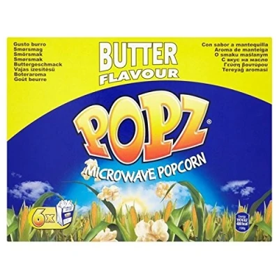 Afbeelding van Popz Popcorn Magnetron Boter, 6 x 90 g