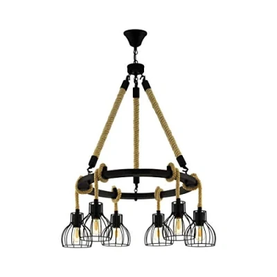 Afbeelding van EGLO Rampside Hanglamp E27 Ø 76 cm Zwart