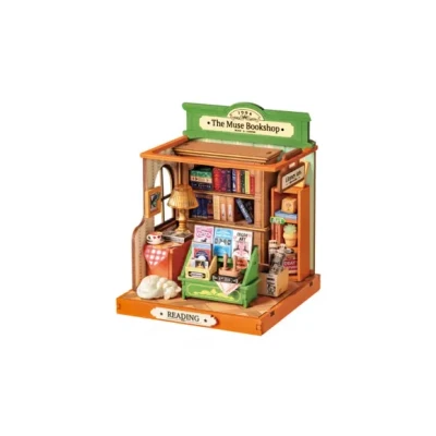 Afbeelding van Robotime Rolife The Muse Bookshop DS040 Knutselen Bouwpakket Miniatuur Hobby Creatief DIY
