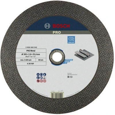Image de BOSCH 2608600542 disque à tronçonner droit Expert pour métal A 36 R, 300 x 25,40 2,8 mm