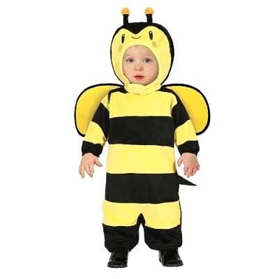 Afbeelding van Guirca Bij &amp; Wesp Kostuum Beebie Bee Kind Geel, Zwart 1 2 jaar Carnavalskleding Verkleedkleding