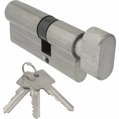 Afbeelding van Knopcilinder nikkel 30/30 incl. 3 sleutels