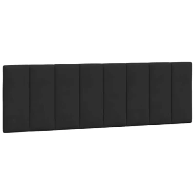 Image de vidaXL Coussin de tête lit noir 160 cm velours