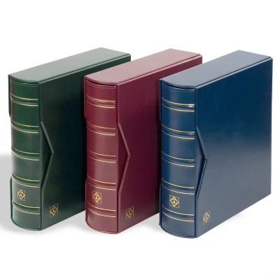 Afbeelding van Leuchtturm Leuchtturm, Ansicht kaarten, Album C6 (gebonden) voor 200 kaarten (195x130 mm.) met 50 bladen, incl. cassette Rood afm: 280x290x86 mm.