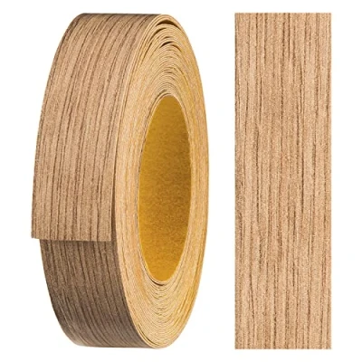 Afbeelding van haggiy Melamine kantenband 18 mm x 5 m Stevige bevestiging zonder strijken dankzij acryllijm Randen voor planken / houten panelen Wild eiken