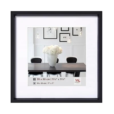 Image de walther design ES220B Steel Style cadre photo plastique 20x20 cm, noir