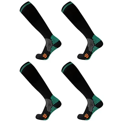 Afbeelding van Odtmger compressiesokken (20 30 mmHg) voor mannen en vrouwen Beste om de hele dag te dragen, betere doorbloeding (XXL, zwart)