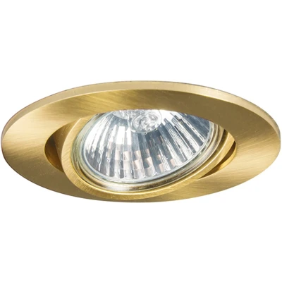 Afbeelding van QAZQA cisco Moderne Inbouwspot 1 lichts Ø 90 mm Goud/messing Woonkamer Slaapkamer Keuken