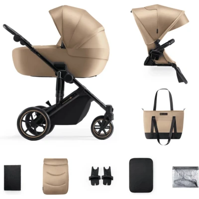 Afbeelding van Kinderkraft Kinderwagen Prime2 Sandrose Beige Incl. Accessoires