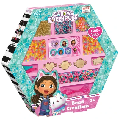 Afbeelding van Totum Gabby&#039;s Poppenhuis kralenset 1500 delig armbandjes maken speelgoed meisjes vanaf 3 jaar knutselset sieraden creatief Dollhouse