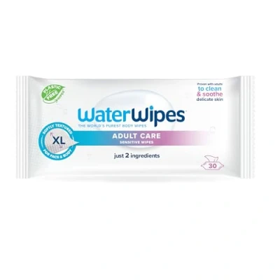 Afbeelding van BIO Adult Care Sensitive Wipes water vochtige doekjes XL 30st.