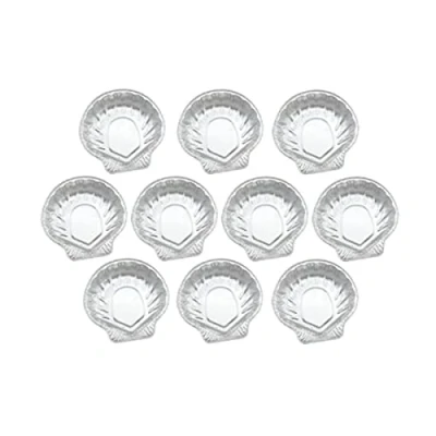 Image de Lot de 10 plats à Saint Jacques en aluminium Fackelmann ref 2433250