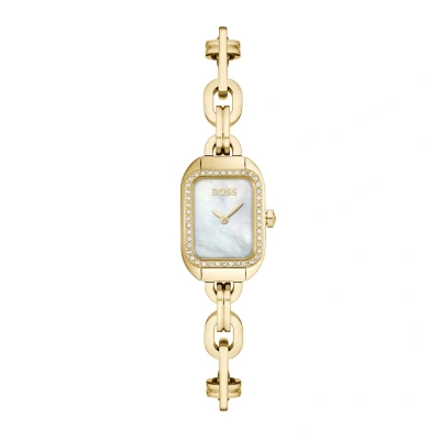 Afbeelding van HUGO BOSS dames Haily le horloge HB1502740 in de kleur Goud