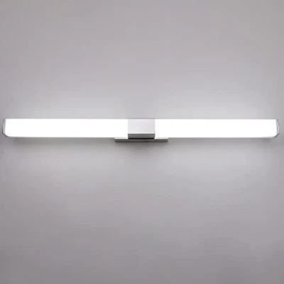 Afbeelding van Klighten Spiegellamp voor badkamer, 80 cm, 16 W, koudwit, 5500 K, badkamerlamp, spiegel, 1360 lumen, IP44, waterdicht, moderne badkamerspiegel, roestvrij staal en acryl