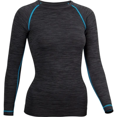 Afbeelding van Avento Thermoshirt Superior Vrouwen Zwart/Aqua Maat 36