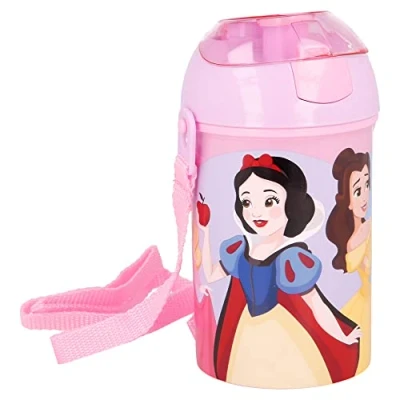 Afbeelding van Disney prinsessen, kinderfles met riem, 450 ml