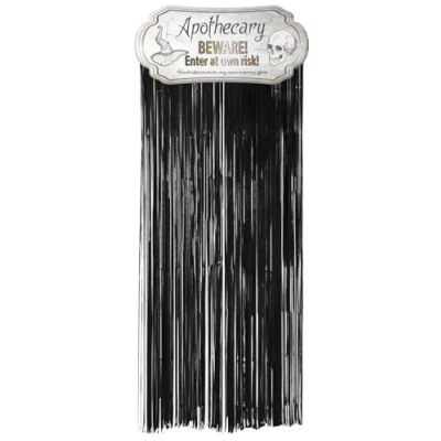 Afbeelding van Folat Deurgordijn met bord creepy curiosities 2 m x 85 cm Halloween Decoratie Versiering