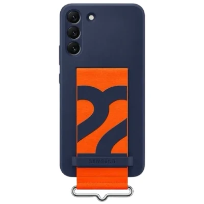 Image de Samsung Silicone Back Cover Avec Sangle Bleu Galaxy S22+