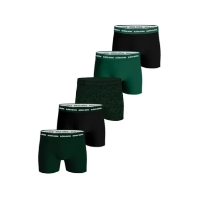 Afbeelding van Björn Borg 5 PACK Onderbroeken, Heren, Maat: Small, Black/green
