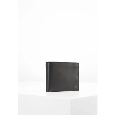 Afbeelding van Tommy Hilfiger Heren portemonnee Eton Trifold van leer, Schwarz